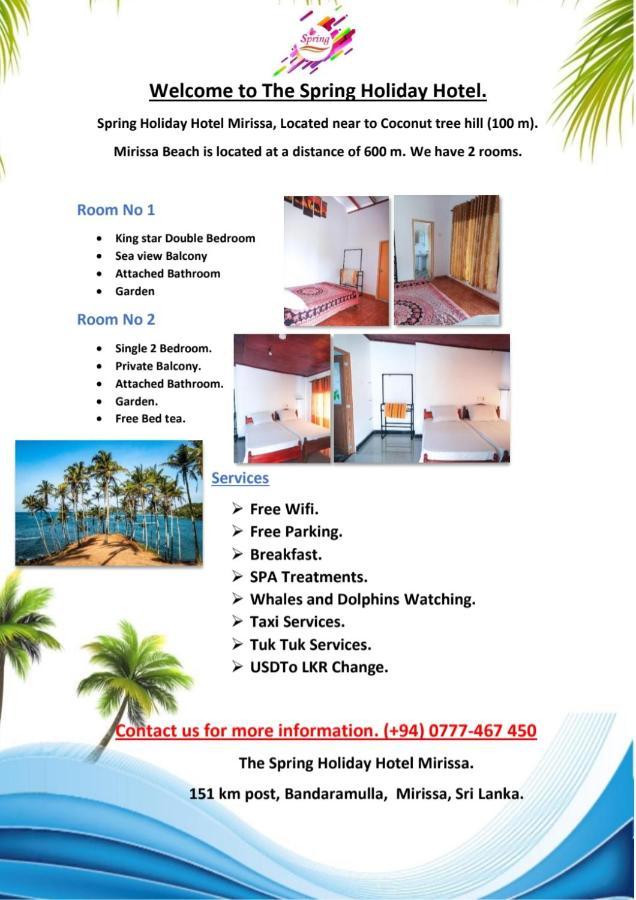 The Spring Holiday Mirissa Exterior foto